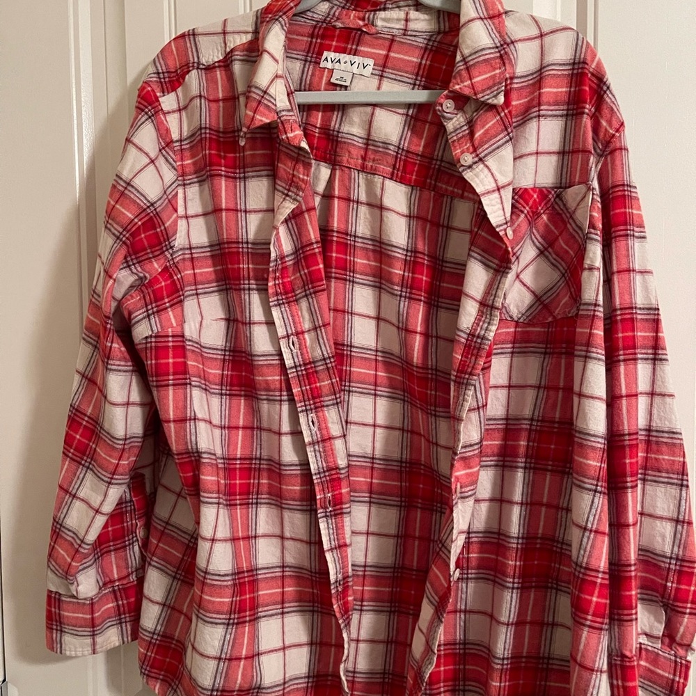 Ava and Viv Red Flannel